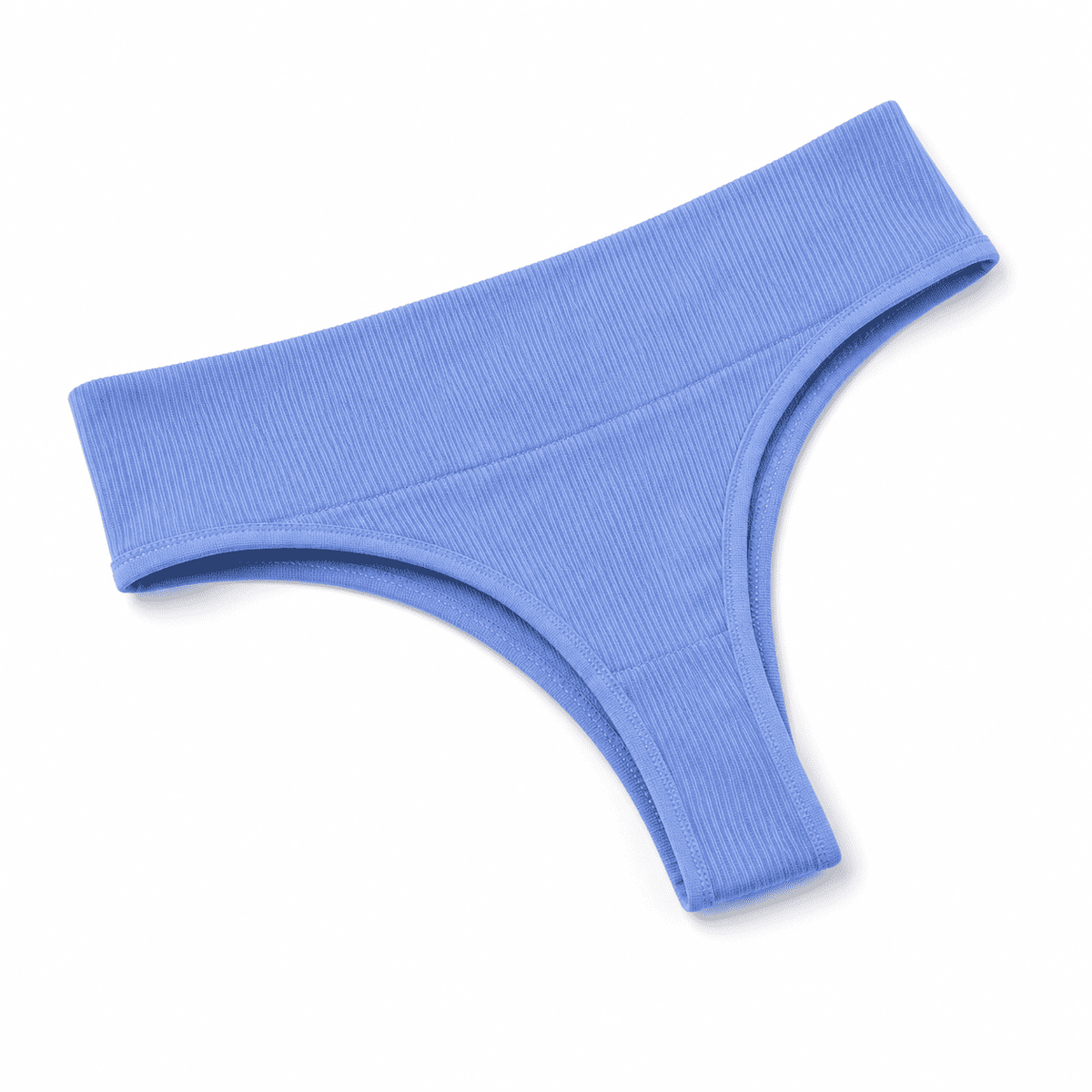 Kit 10 Calcinhas de Algodão Tanga Feminina Canelada Conforto