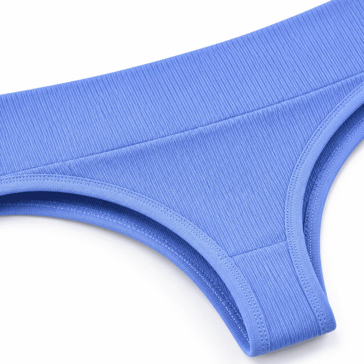 Kit 10 Calcinhas de Algodão Tanga Feminina Canelada Conforto