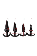 Kit com 4 Plug Anal em Preto – Doce Malícia