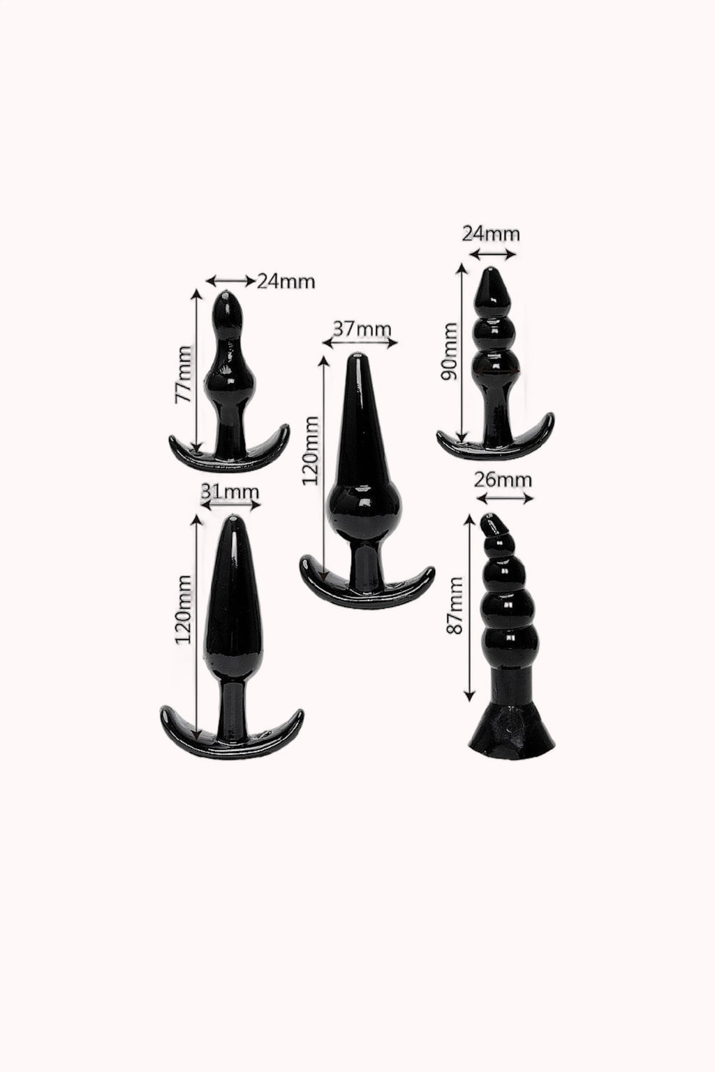 Kit com 5 Plug Anal – Doce Malícia