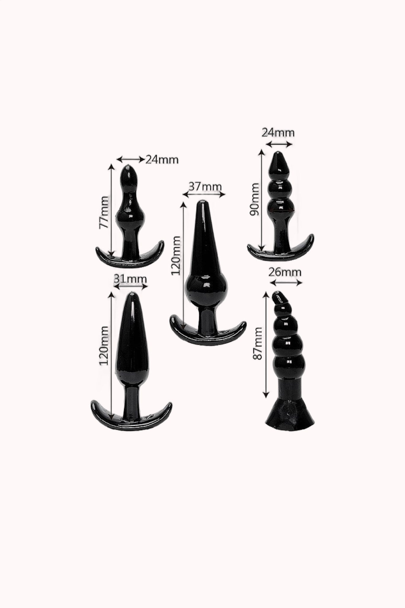 Kit com 5 Plug Anal – Doce Malícia