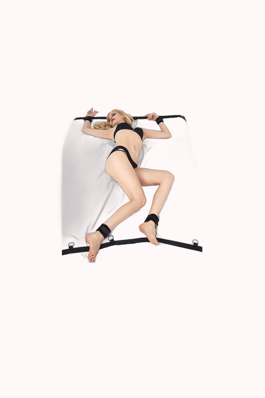Kit Erótico Fetiche Bondage – Algemas com Separador de Membros – Doce Malícia