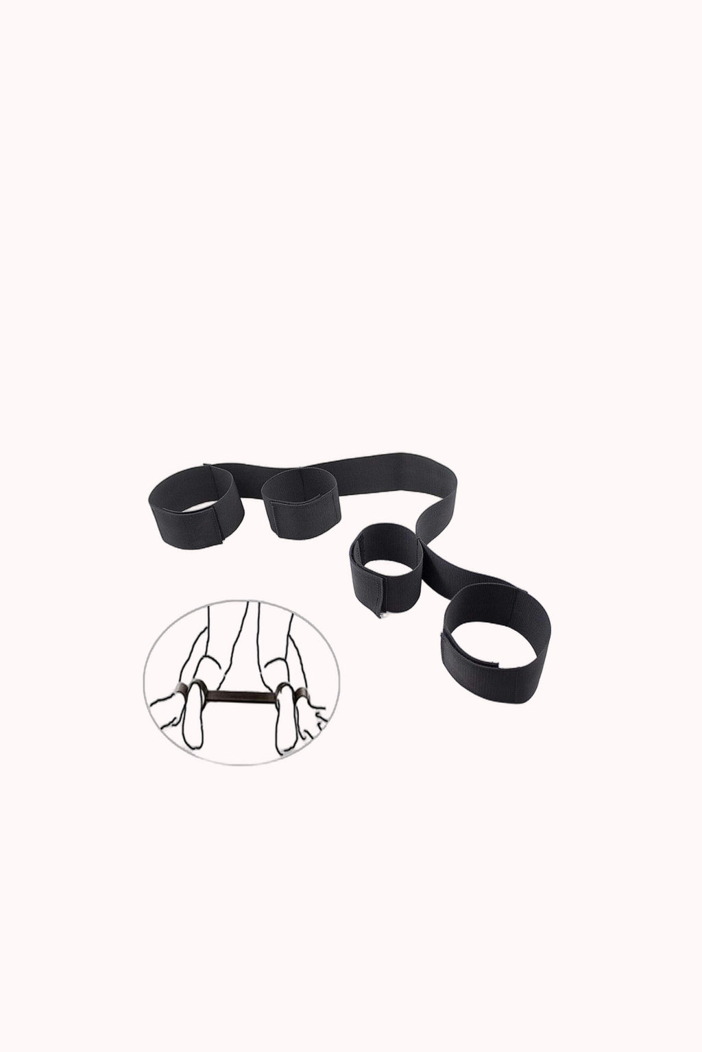 Kit Erótico Bondage – Algemas com Separador de Pernas – Doce Malícia
