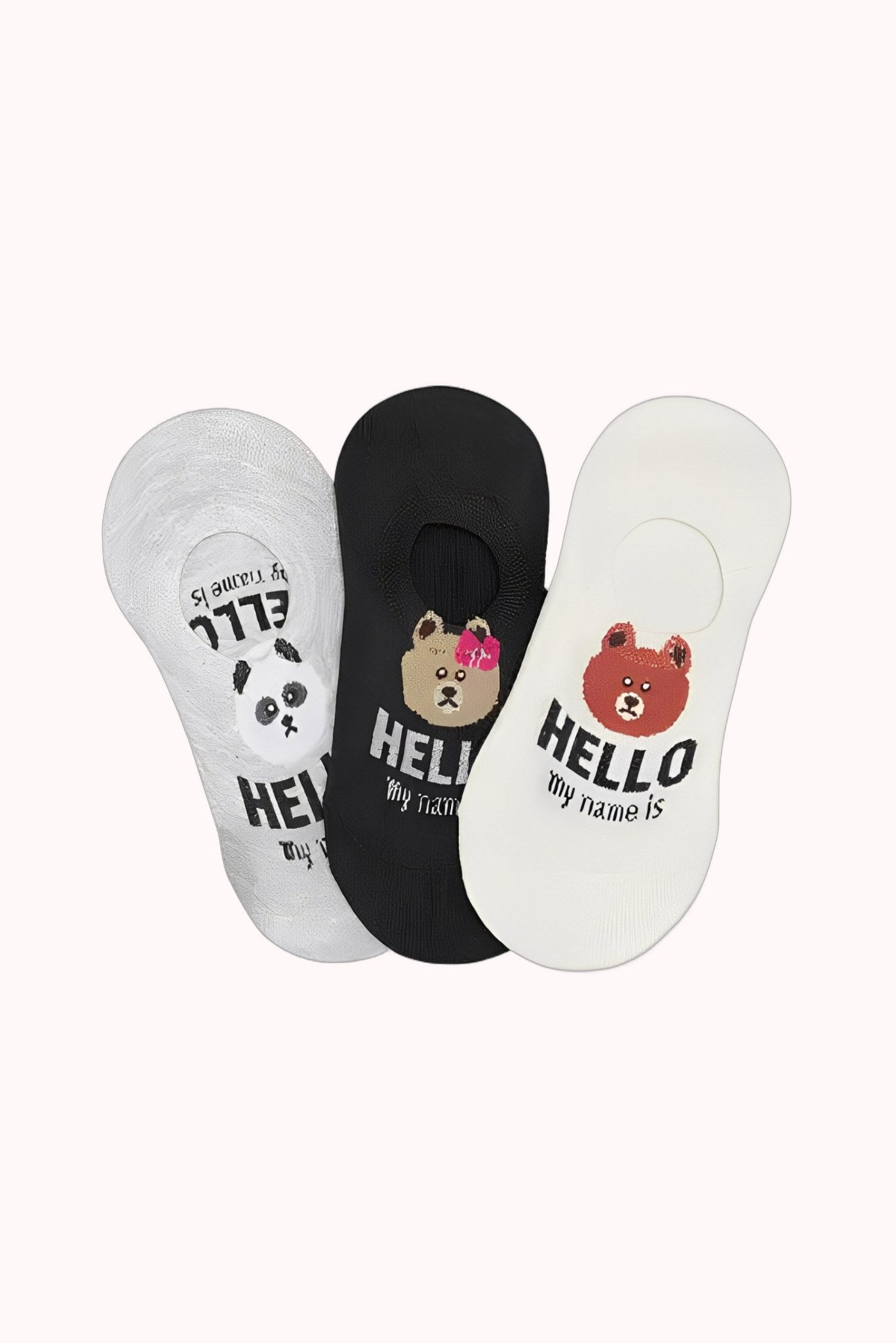 Kit com 3 Meias Invisíveis Feminina – Doce Malícia