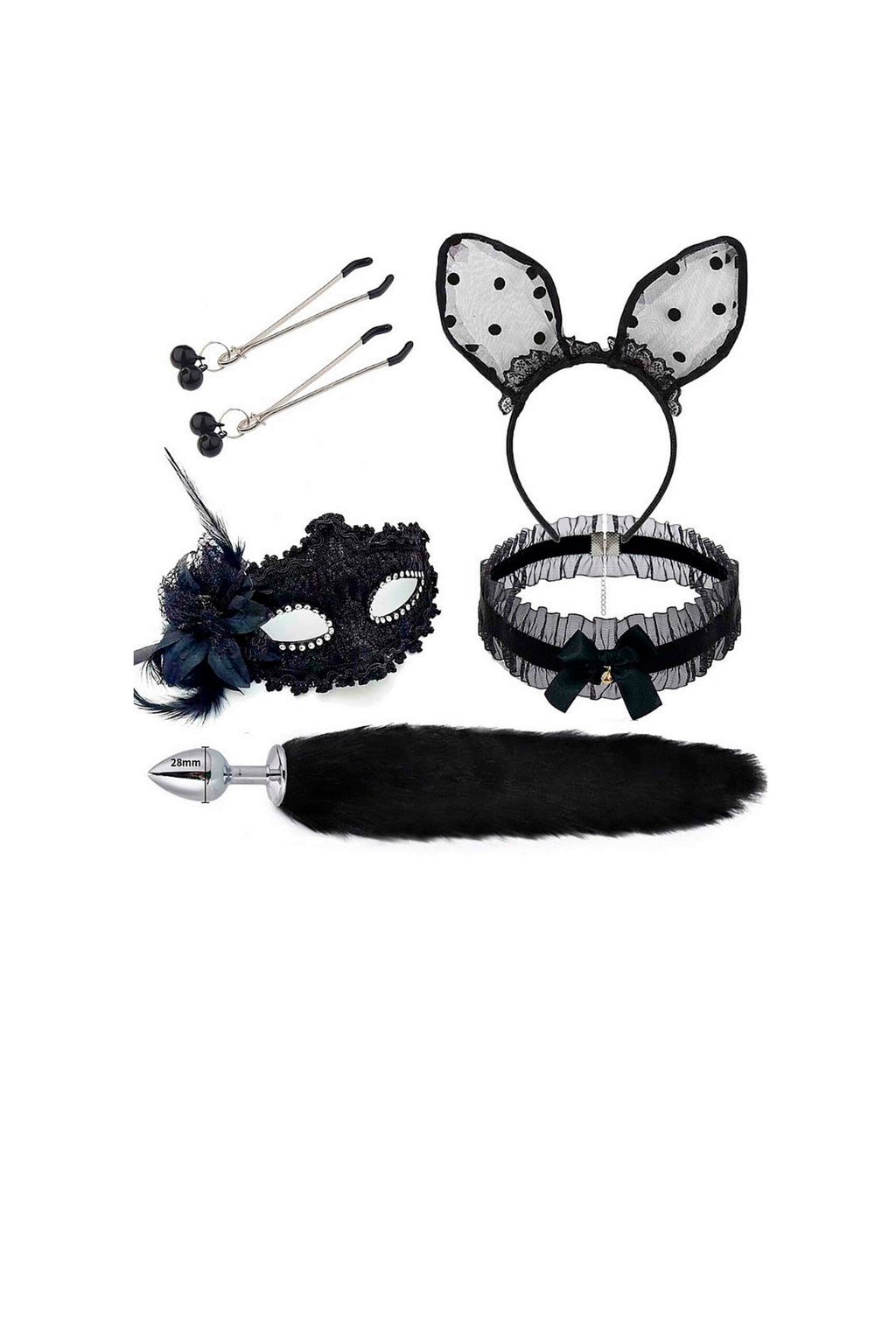 Kit Fetiche Raposa Sexy – em Preto – Doce Malícia