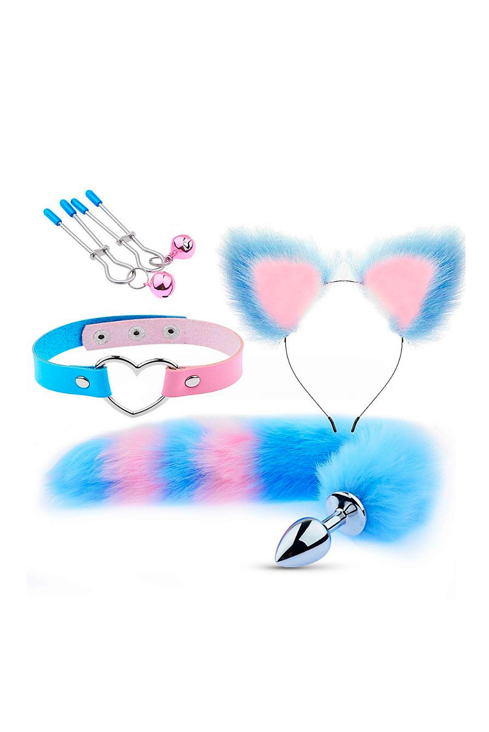 Kit Fetiche Raposa – Plug em Azul Céu – Doce Malícia