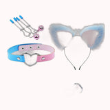 Kit Fetiche Raposa – Plug Anal com Rabo, Tiara, Grampos de Mamilos e Gargantilha – Doce Malícia