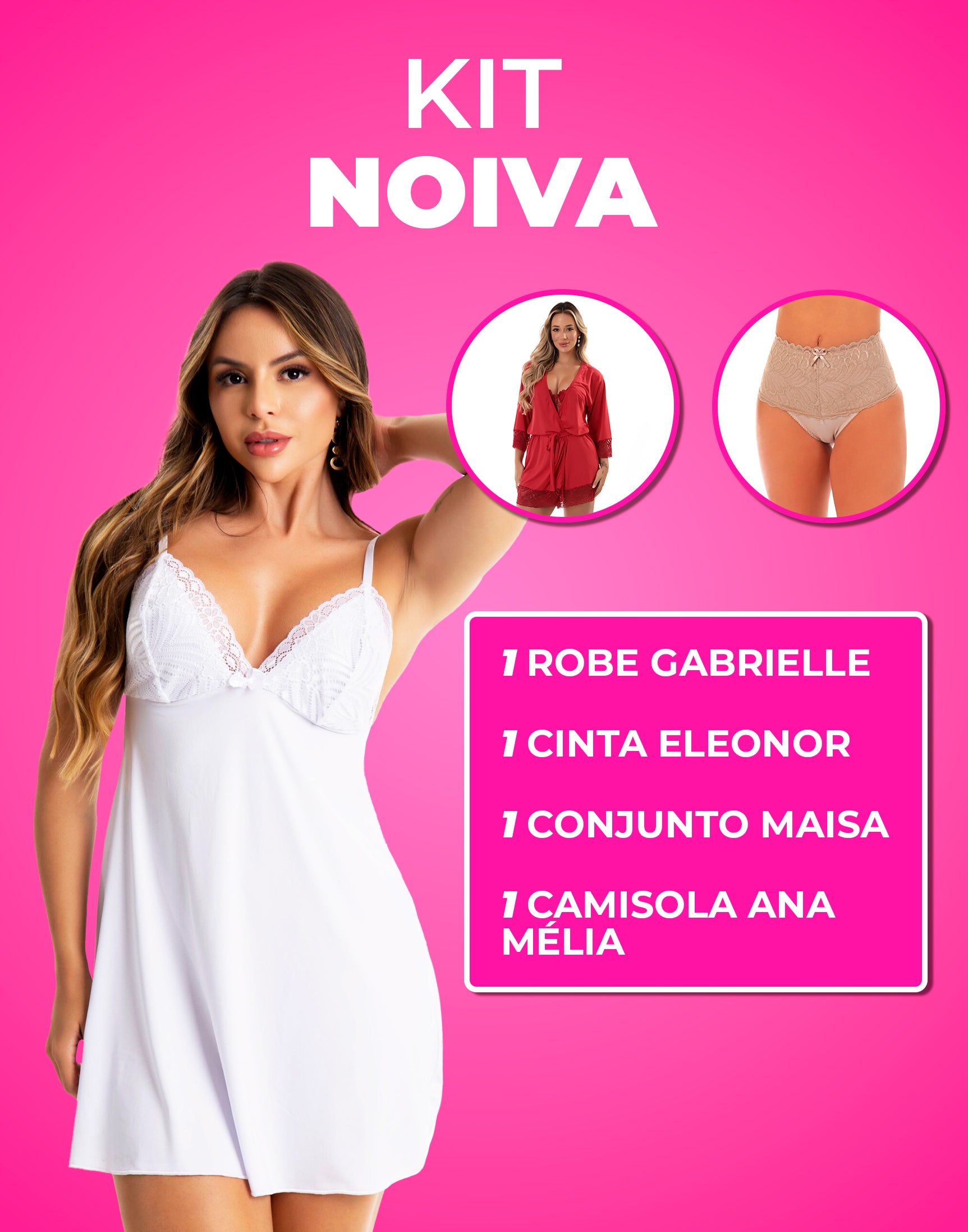 Kit Noiva – 4 Produtos em cores-variadas – Doce Malícia