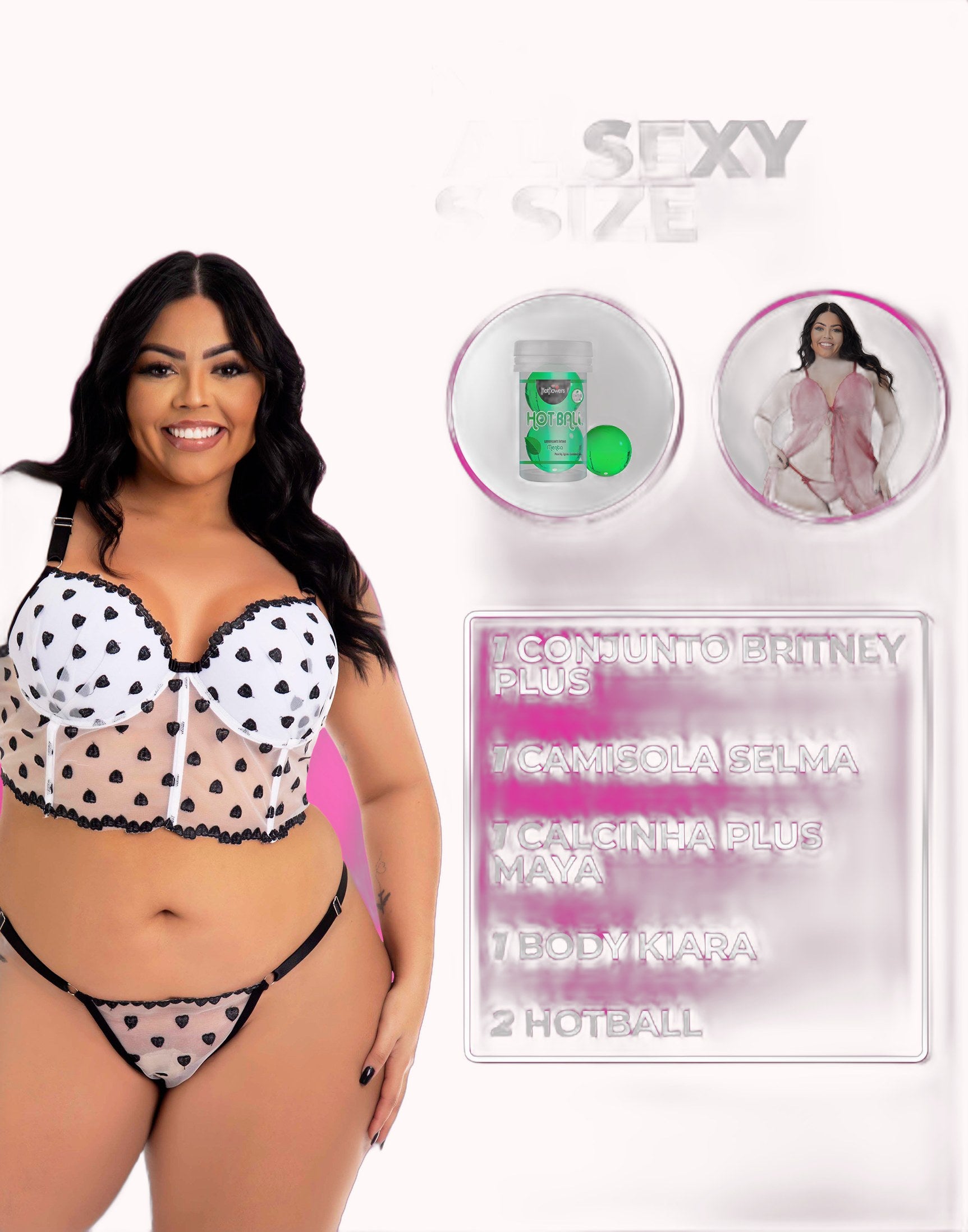 Kit Pessoal Sexy Plus Size – 6 Produtos – Doce Malícia