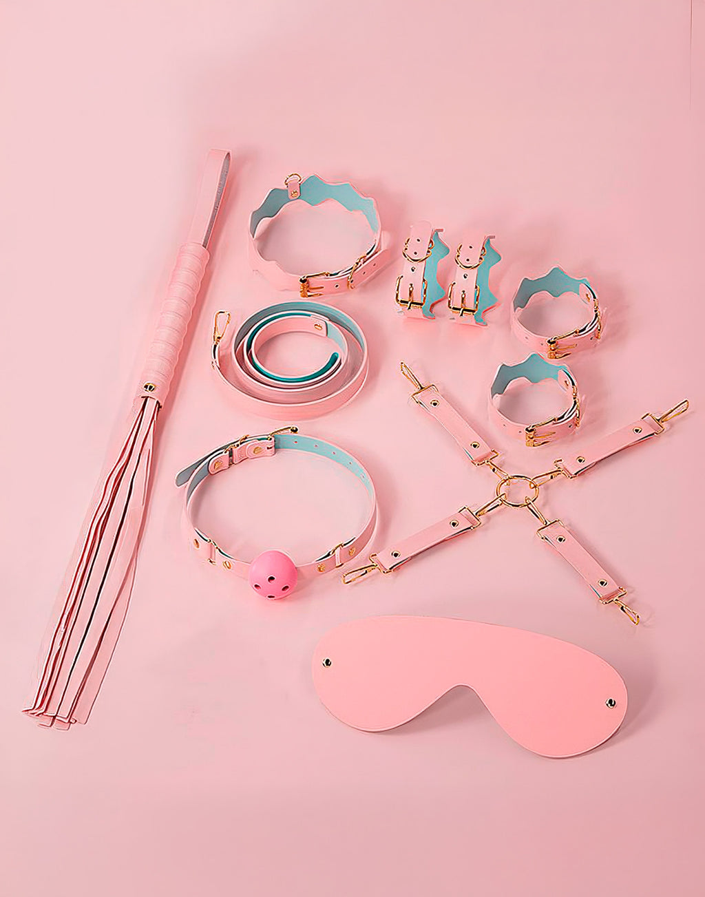 Kit com 8 Itens de Sado em rosa – Doce Malícia