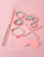 Kit com 8 Itens de Sado em rosa – Doce Malícia