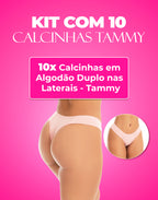 Kit 10 Calcinhas em algodão em cores-variadas – Doce Malícia