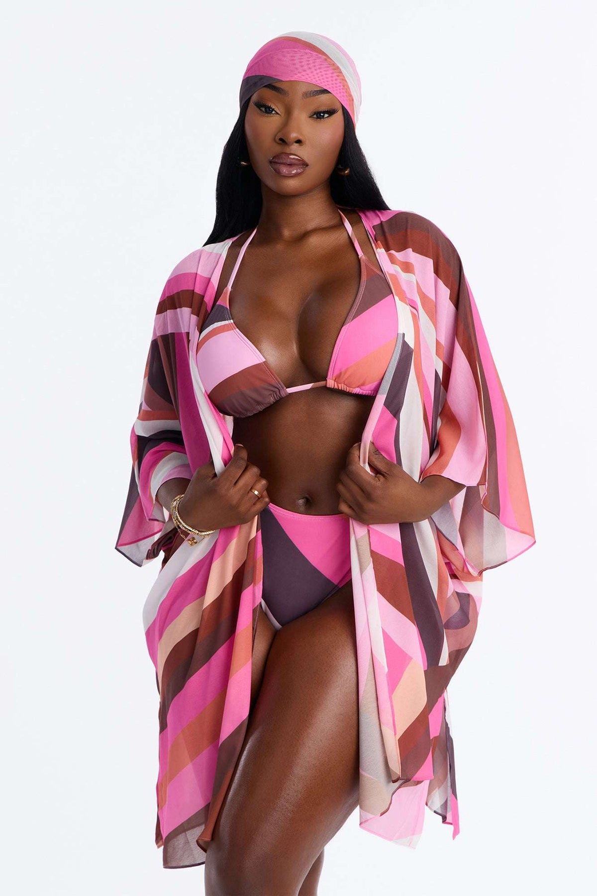 Lenço Feminino Estampado Curto Pink – Doce Malícia