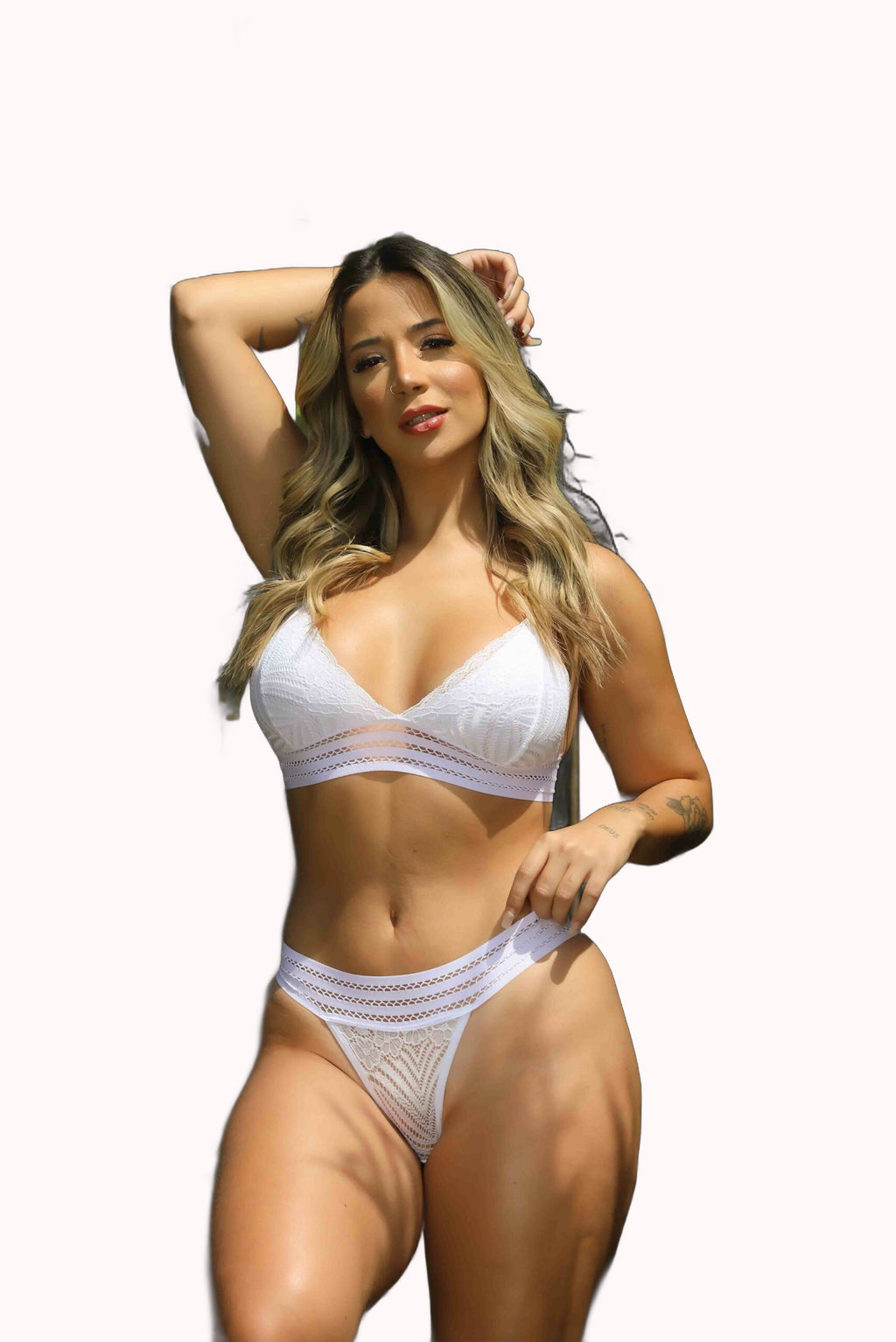 Conjunto de lingerie sensual com fio duplo – Doce Malícia