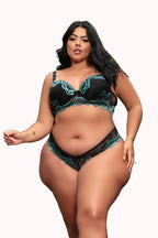 Lingerie em renda bicolor Plus size – Doce Malícia