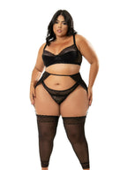 Lingerie Plus Size com cinta em Branco – Doce Malícia