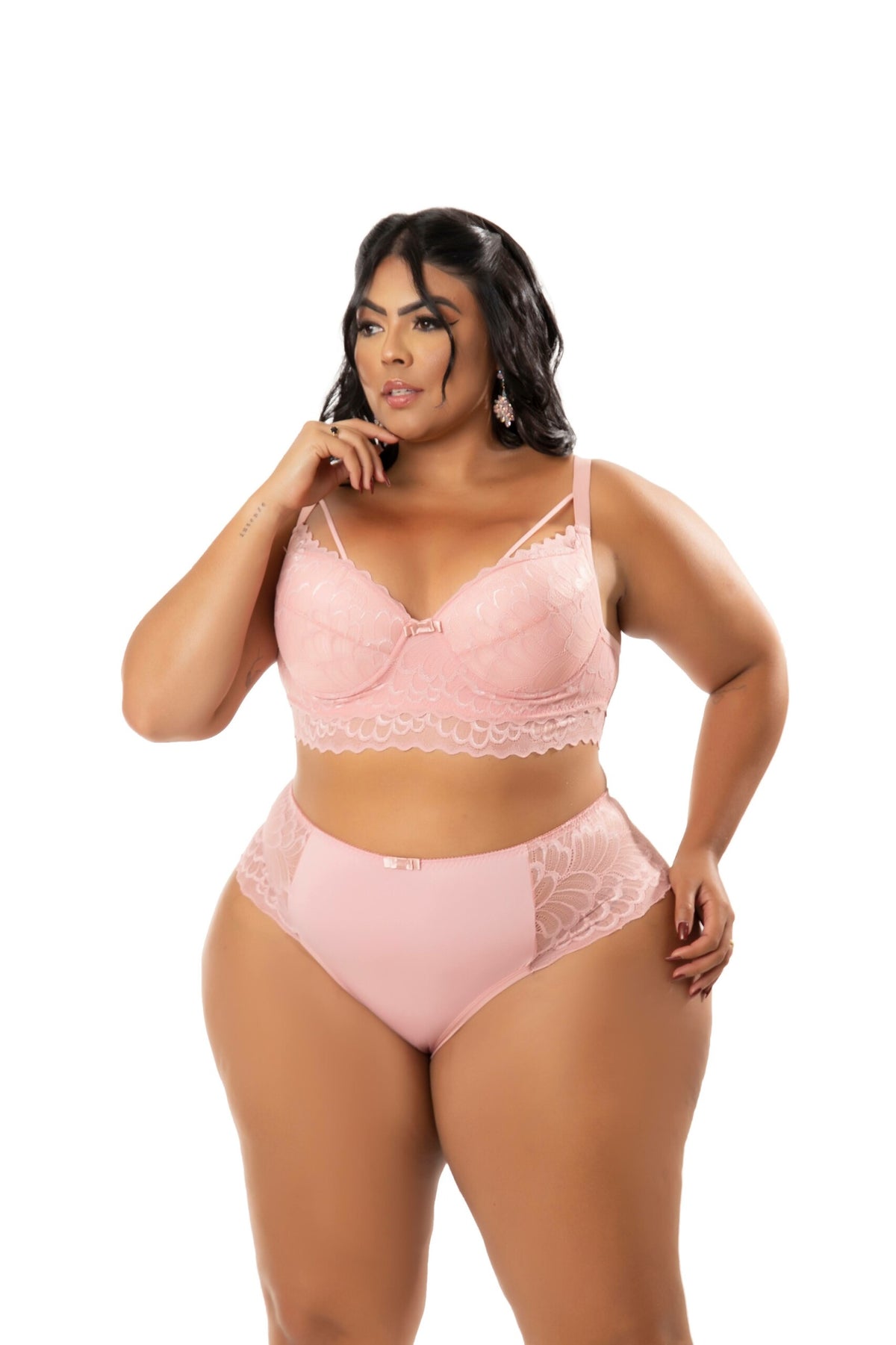 Lingerie Plus Size em Renda em azul – Doce Malícia