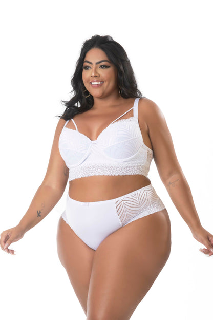 Lingerie Plus Size em Renda em azul – Doce Malícia