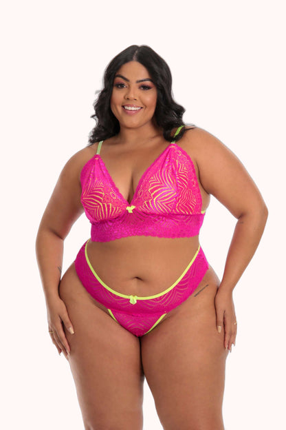 Lingerie Plus Size Neon – Doce Malícia