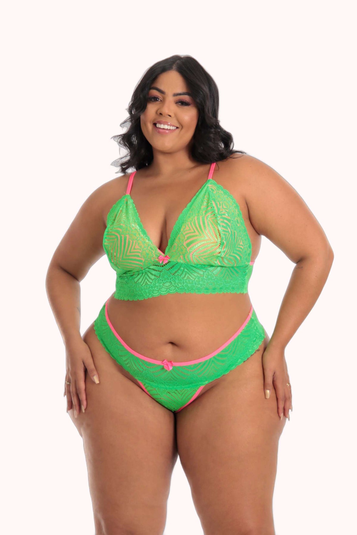 Lingerie Plus Size Neon – Doce Malícia