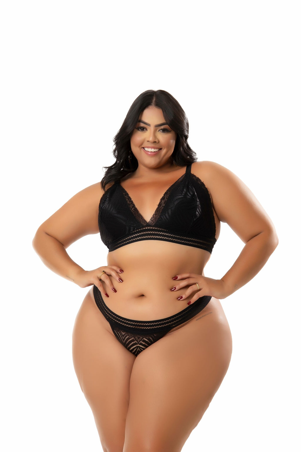 Lingerie sensual Plus Size em Branco – Doce Malícia