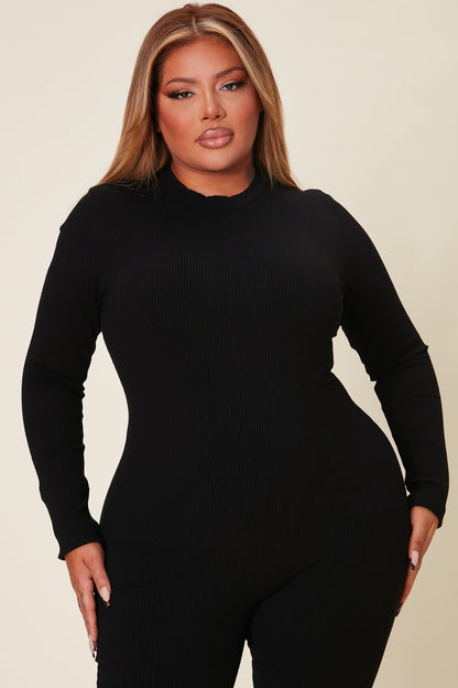 Macacão Feminino Canelado Preto – Doce Malícia