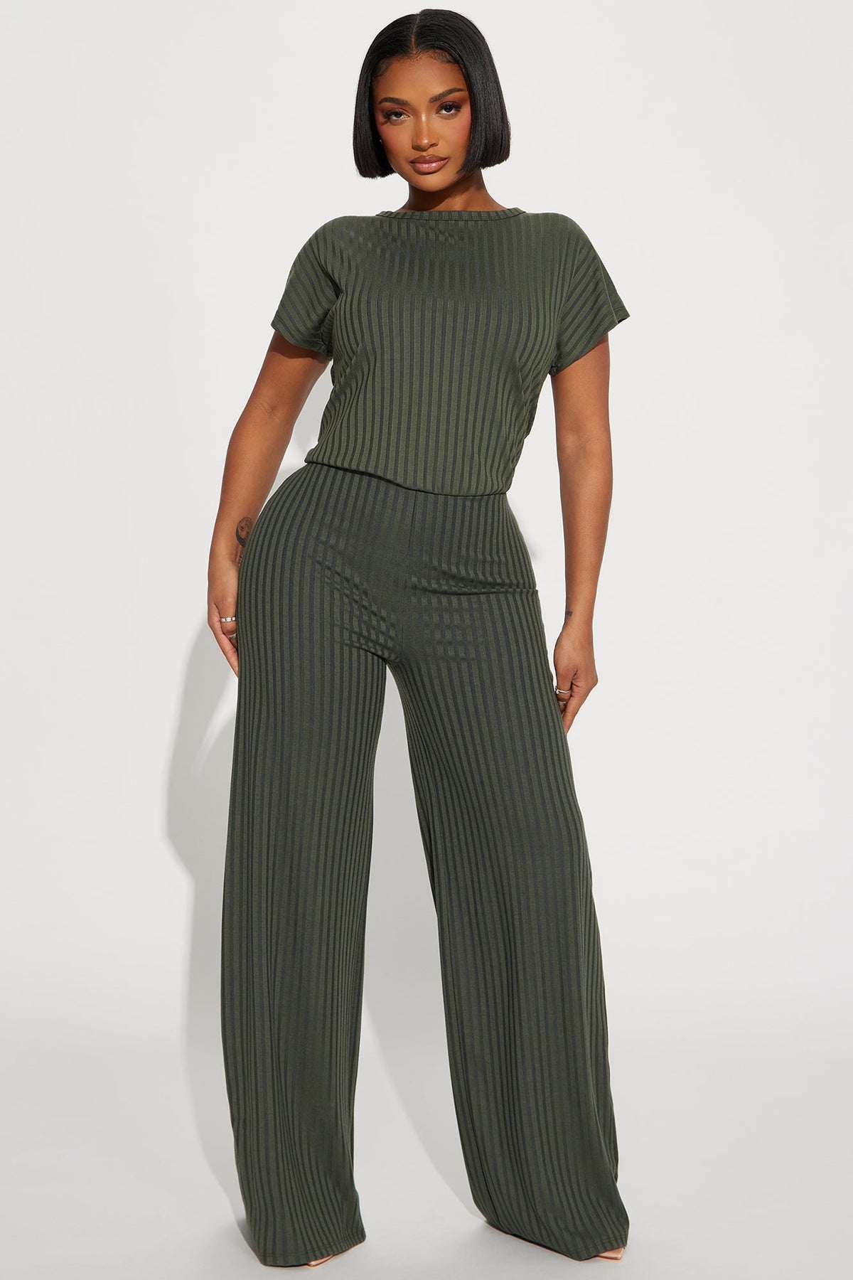 Macacão Feminino Pantalona Canelado – Doce Malícia