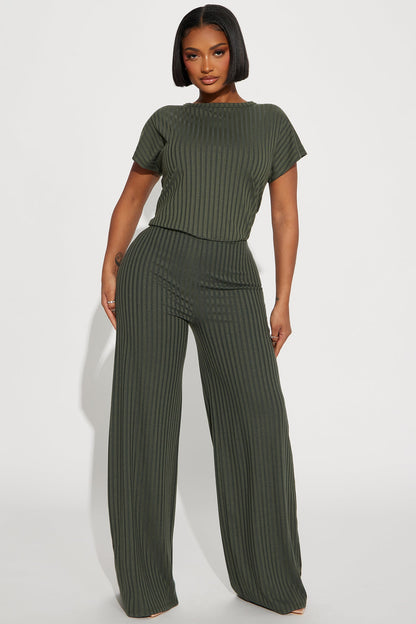 Macacão Feminino Pantalona Canelado – Doce Malícia