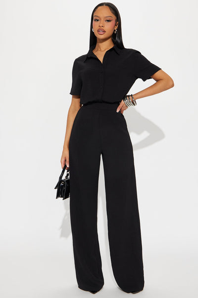 Macacão Feminino Pantalona Preto – Doce Malícia