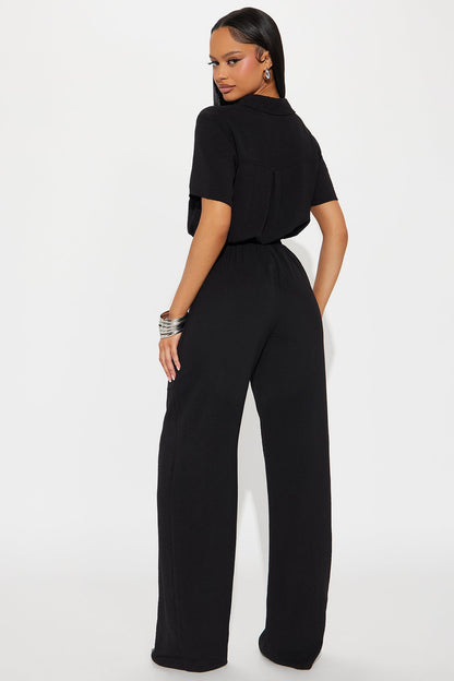 Macacão Feminino Pantalona Preto – Doce Malícia