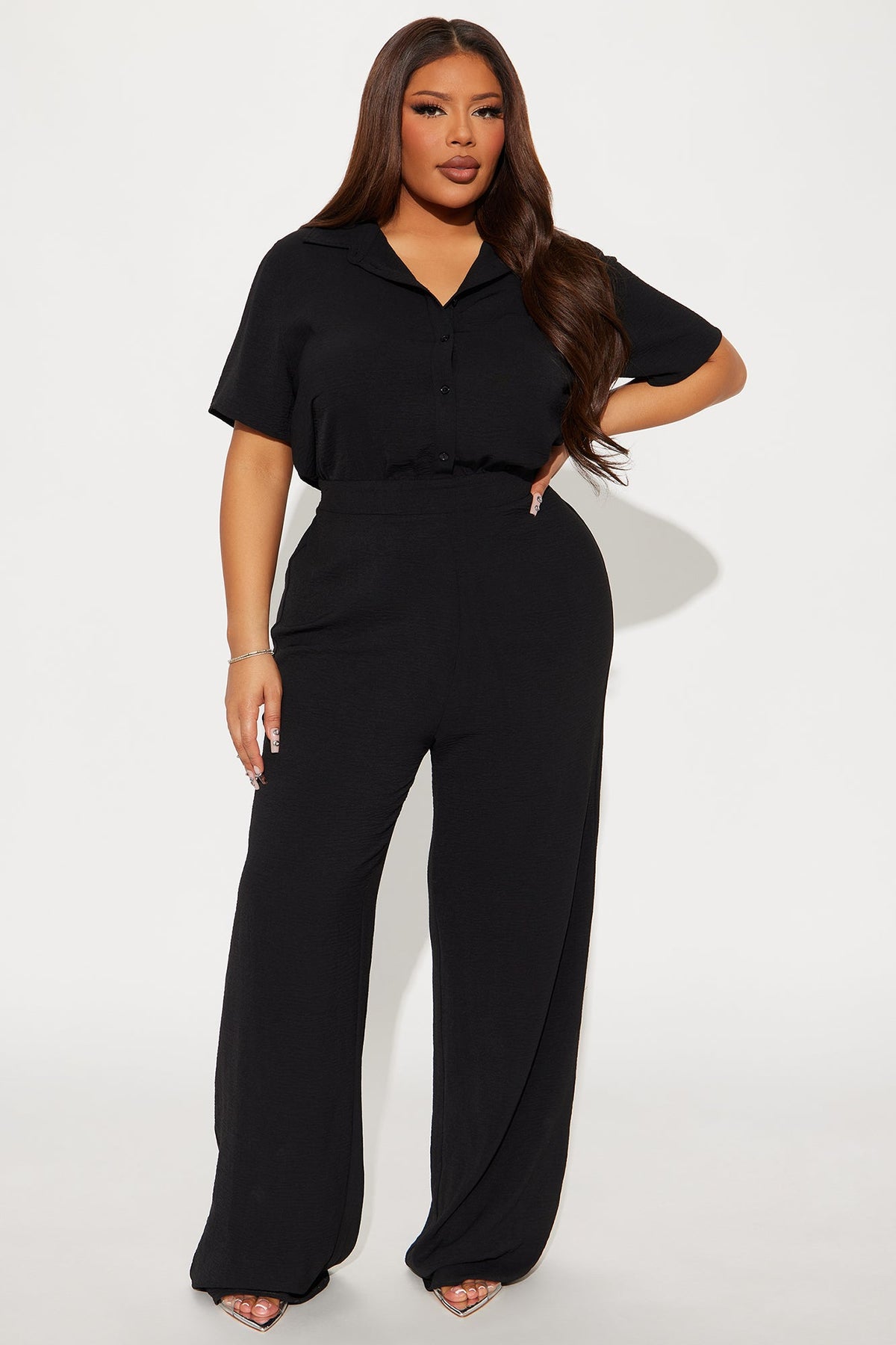 Macacão Feminino Pantalona Preto – Doce Malícia