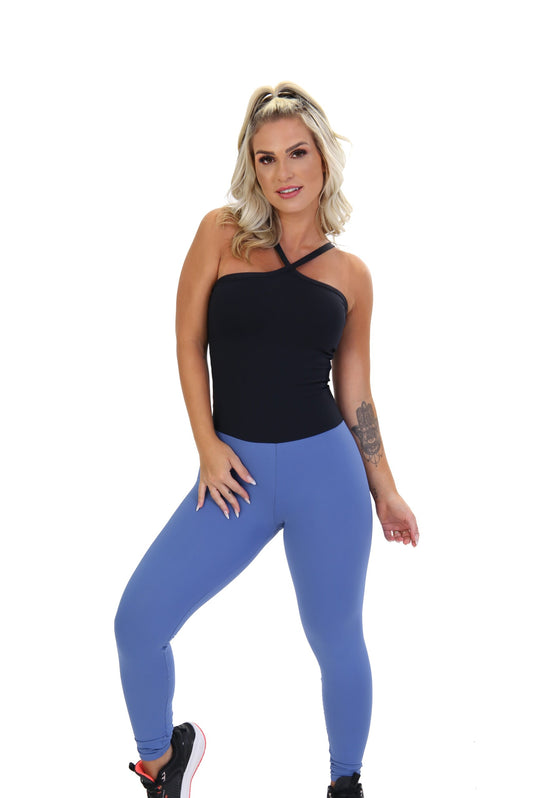 Macacão Fitness Bicolor em azul – Doce Malícia