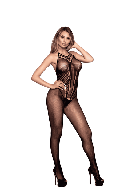 Macacão Bodystocking Geométrico em Quantidade – Doce Malícia