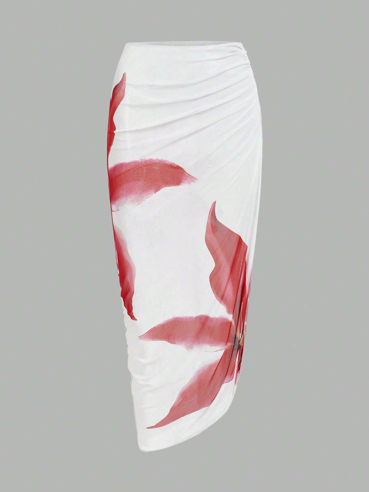 Maiô Feminino Floral Branco com Saída de Praia – Doce Malícia