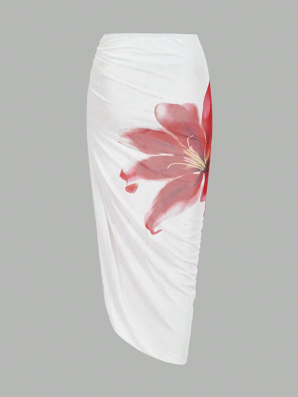 Maiô Feminino Floral Branco com Saída de Praia – Doce Malícia