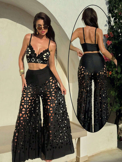 Conjunto Tankini + Calça Vazada – Doce Malícia