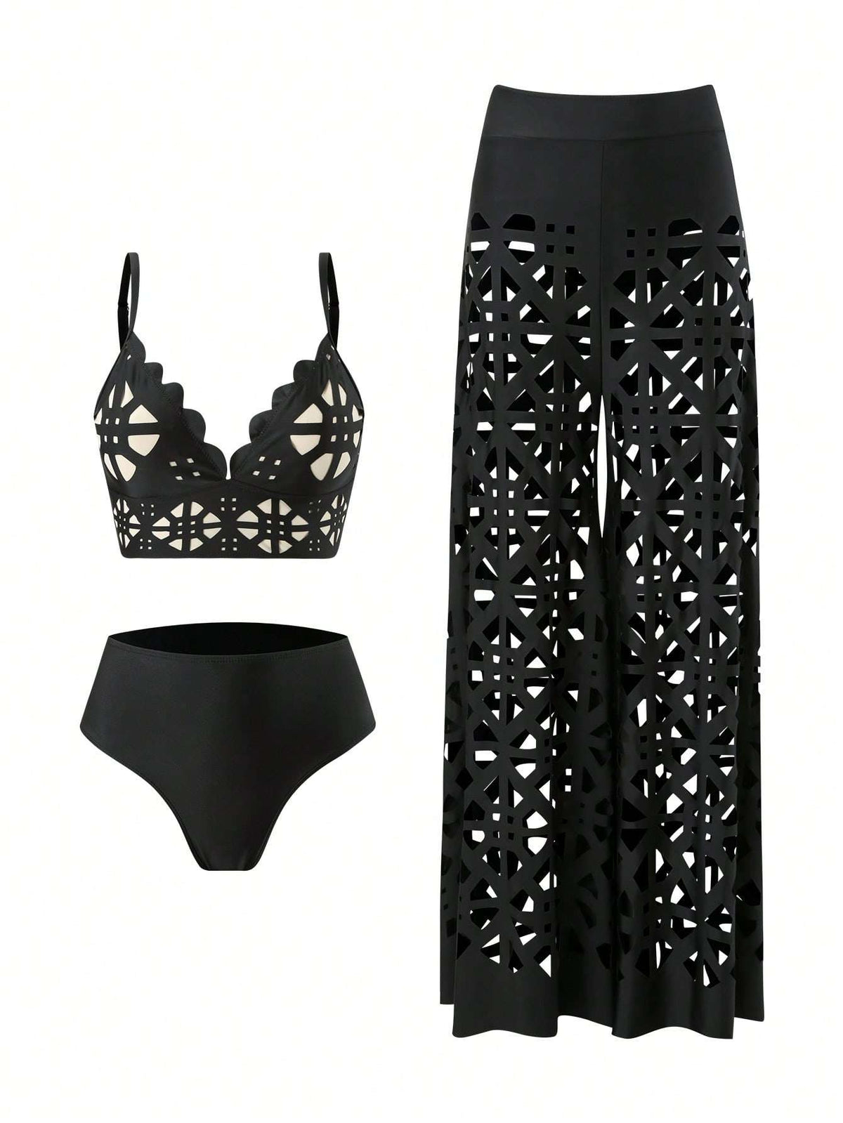 Conjunto Tankini + Calça Vazada – Doce Malícia