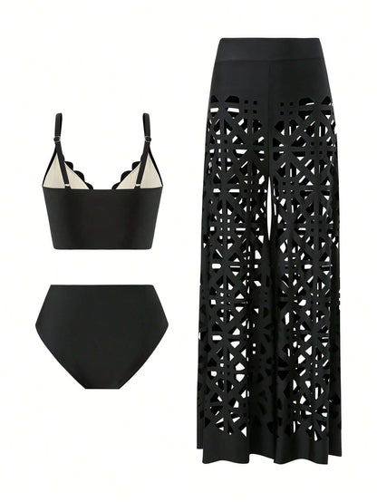 Conjunto Tankini + Calça Vazada – Doce Malícia