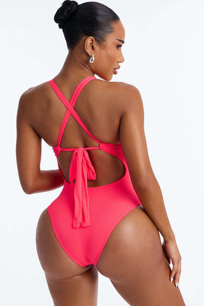 Maiô Feminino Renda Canelado Decote V – Doce Malícia