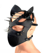 Máscara Erótica Com Spikes em Preto – Doce Malícia