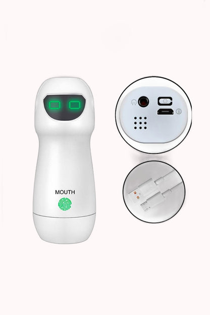 Masturbador Formato de Lanterna com Boca / Vibração e Voz – S Robot – Doce Malícia