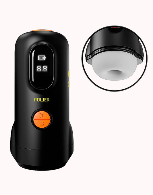 Masturbador Forma de Lanterna com Tela de LED / Sucção – Power – À Longa distância – Doce Malícia