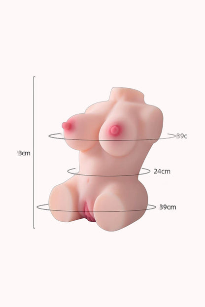 Masturbador Masculino Formato de Mini Corpo / Vagina e Ânus – 22,0 x 10,0cm – Doce Malícia