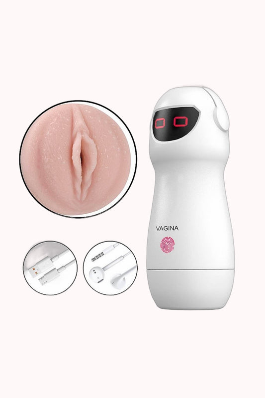 Masturbador Formato de Lanterna com Vagina / Vibração e Voz – S Robot – Doce Malícia