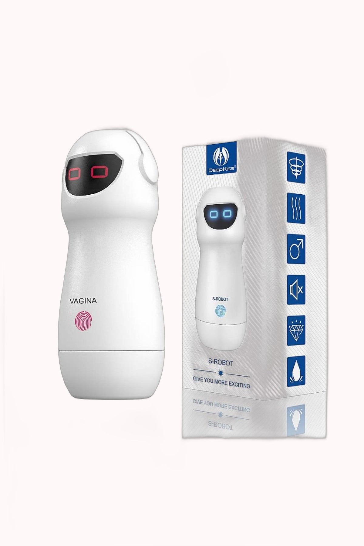 Masturbador Formato de Lanterna com Vagina / Vibração e Voz – S Robot – Doce Malícia