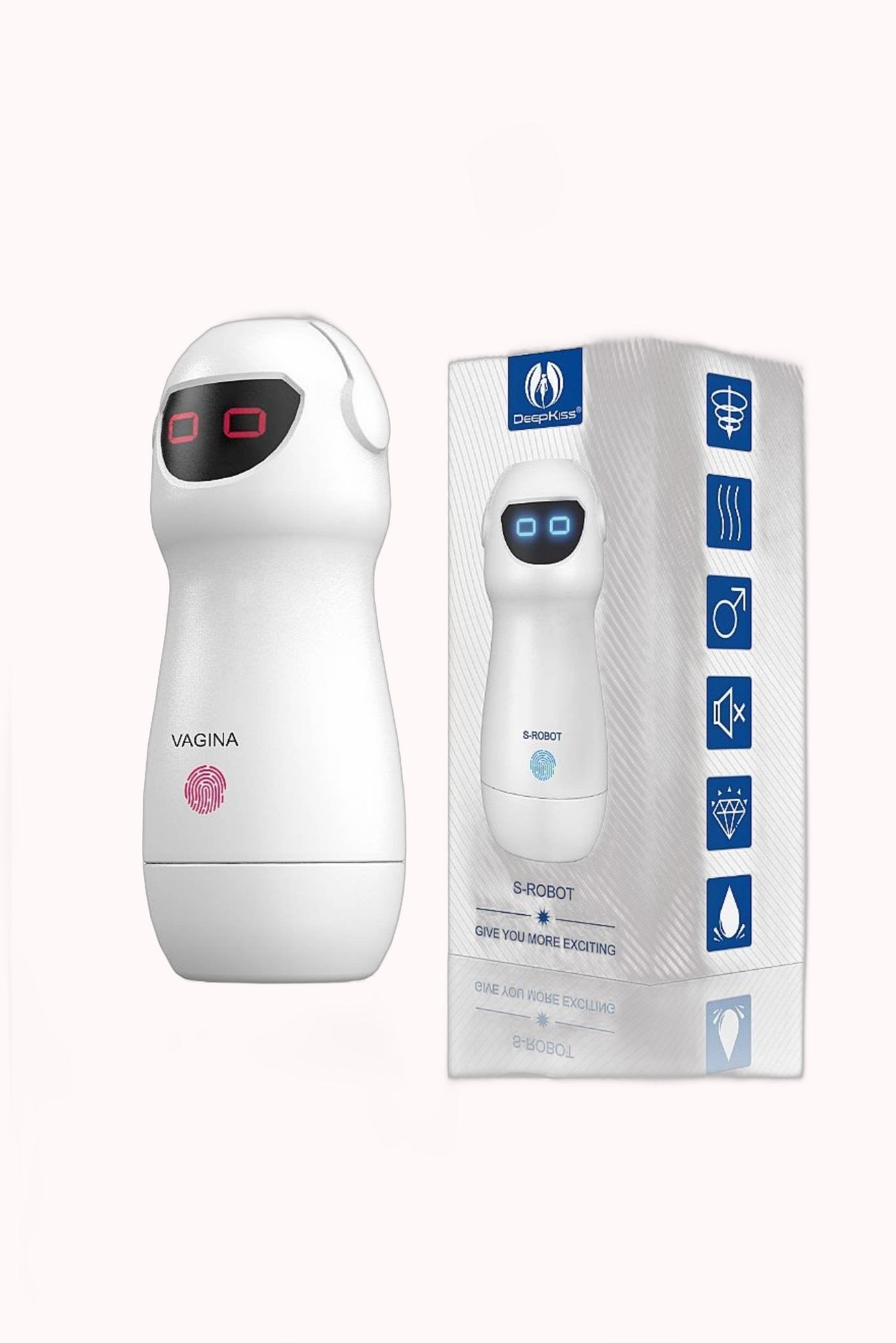 Masturbador Formato de Lanterna com Vagina / Vibração e Voz – S Robot – Doce Malícia