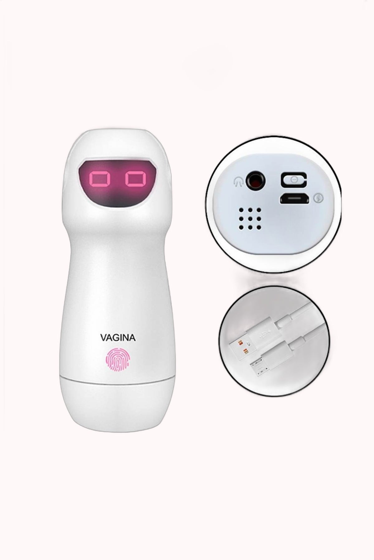 Masturbador Formato de Lanterna com Vagina / Vibração e Voz – S Robot – Doce Malícia