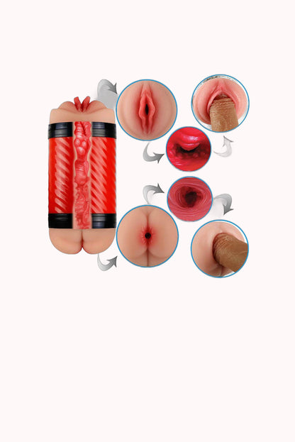 Masturbador Duplo Vagina e Ânus – Doce Malícia