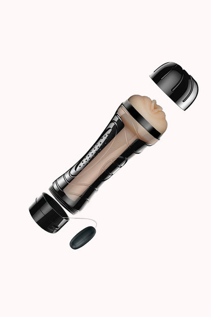 Masturbador Vagina em Cyberskin com Vibrador – Formato de Lanterna – Doce Malícia