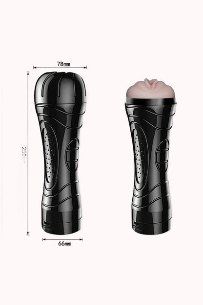 Masturbador Vagina em Cyberskin com Vibrador – Formato de Lanterna – Doce Malícia